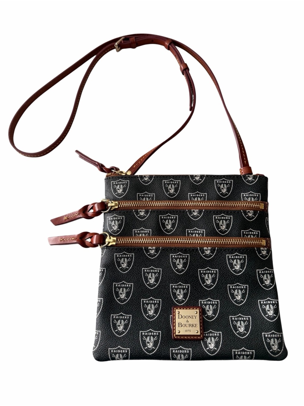 Dooney & Bourke NFL Las Vegas Raiders Triple Zip Crossbody